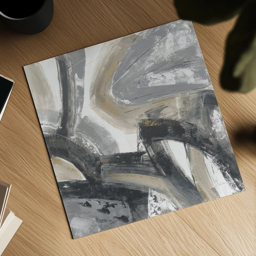 Urban Graffiti I Neutral by Silvia Vassileva. Shown as a detailed flat fine art print, highlighting archival giclee quality. Available as an archival giclee rolled canvas, fine art paper, or poster print. SKU 68063a.