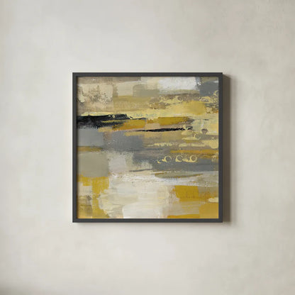 Urban Walkway II by Silvia Vassileva. Shown in a sleek black glass frame for a contemporary gallery look. Available as an archival giclee rolled canvas, fine art paper, or poster print. SKU 21597a.