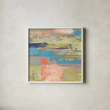 Urban Walkway II Bright by Silvia Vassileva. Shown in a crisp white glass frame for a clean and minimalist style. Available as an archival giclee rolled canvas, fine art paper, or poster print. SKU 33624a.