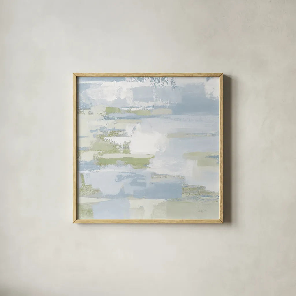 Urban Walkway III Bleached by Silvia Vassileva. Shown in a natural wood glass frame for a timeless modern aesthetic. Available as an archival giclee rolled canvas, fine art paper, or poster print. SKU 60292a.