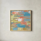 Urban Walkway III Bright by Silvia Vassileva. Shown in a natural wood glass frame for a timeless modern aesthetic. Available as an archival giclee rolled canvas, fine art paper, or poster print. SKU 33625a.