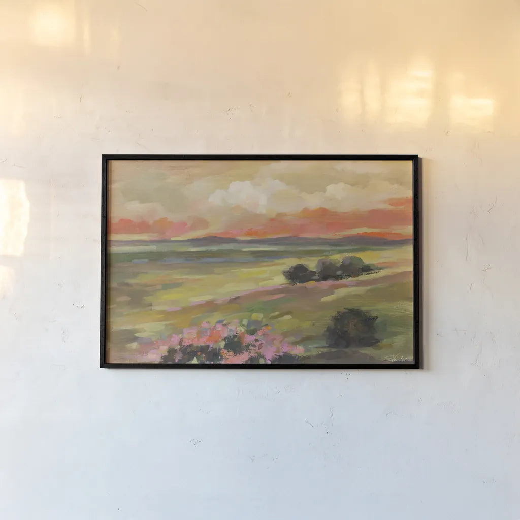 Valley View by Silvia Vassileva. shown as a paper print in a black flame. Available as a archival giclee rolled canvas, fine art paper, or poster print. SKU 97921i.