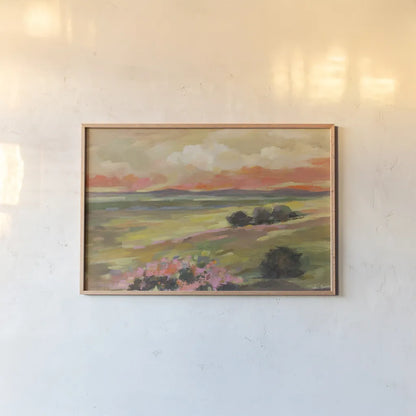 Valley View by Silvia Vassileva. shown as a paper print in a natural frame. Available as a archival giclee rolled canvas, fine art paper, or poster print. SKU 97921i.