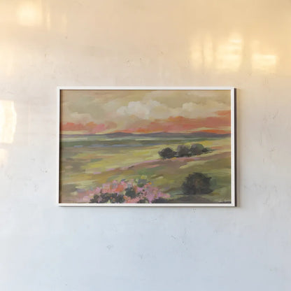 Valley View by Silvia Vassileva. shown as a paper print in a white frame. Available as a archival giclee rolled canvas, fine art paper, or poster print. SKU 97921i.