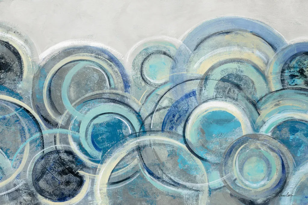 Variation Blue Grey Crop by Silvia Vassileva. SKU 35713i. Archival Giclee Fine art print for wall decor.