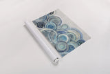 Variation Blue Grey Crop by Silvia Vassileva. shown as a rolled paper print. Available as archival giclee rolled canvas, fine art paper, or poster print. SKU 35713i.