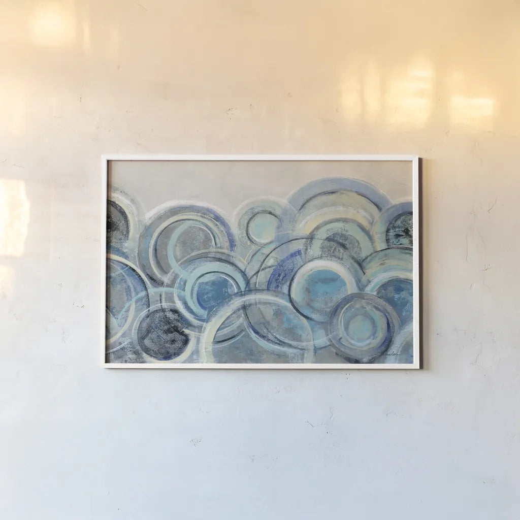 Variation Blue Grey Crop by Silvia Vassileva. shown as a paper print in a white frame. Available as a archival giclee rolled canvas, fine art paper, or poster print. SKU 35713i.