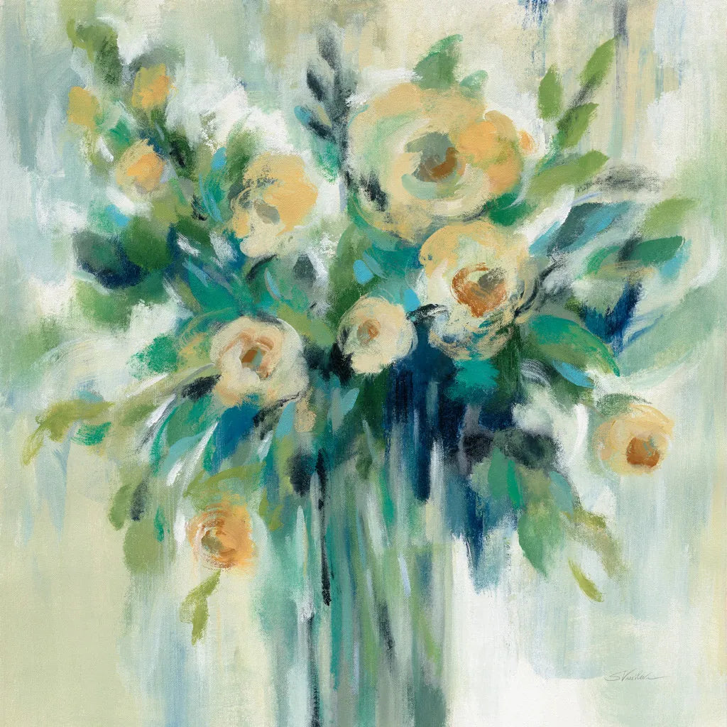 Vase of Flowers by Silvia Vassileva. SKU 55658a. Archival Giclee Fine art print for wall decor.