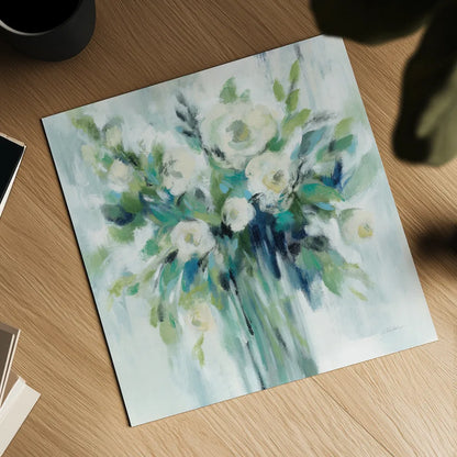 Vase of Flowers Light by Silvia Vassileva. Shown as a detailed flat fine art print, highlighting archival giclee quality. Available as an archival giclee rolled canvas, fine art paper, or poster print. SKU 59686a.