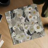 Velvety Florals Neutral II by Silvia Vassileva. Shown as a detailed flat fine art print, highlighting archival giclee quality. Available as an archival giclee rolled canvas, fine art paper, or poster print. SKU 23591a.
