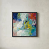 Vibrant Rainbow by Silvia Vassileva. Shown in a sleek black glass frame for a contemporary gallery look. Available as an archival giclee rolled canvas, fine art paper, or poster print. SKU 64154a.