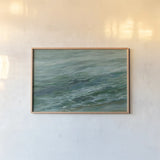 Viridian Sea by Silvia Vassileva. shown as a paper print in a natural frame. Available as a archival giclee rolled canvas, fine art paper, or poster print. SKU 73891i.
