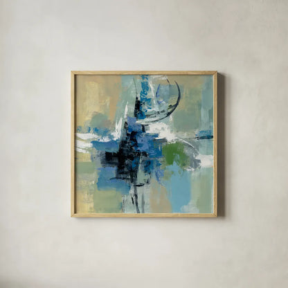 Vista Point I by Silvia Vassileva. Shown in a natural wood glass frame for a timeless modern aesthetic. Available as an archival giclee rolled canvas, fine art paper, or poster print. SKU 30162a.