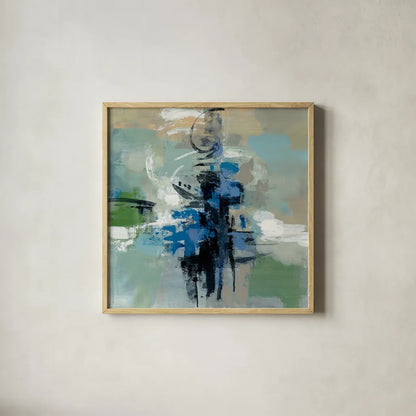 Vista Point II by Silvia Vassileva. Shown in a natural wood glass frame for a timeless modern aesthetic. Available as an archival giclee rolled canvas, fine art paper, or poster print. SKU 30163a.