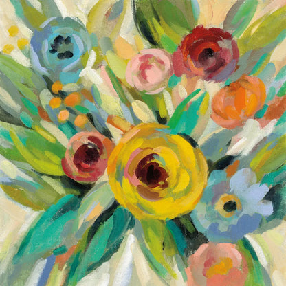 Vivid Coral Floral III by Silvia Vassileva. SKU 52206a. Archival Giclee Fine art print for wall decor.