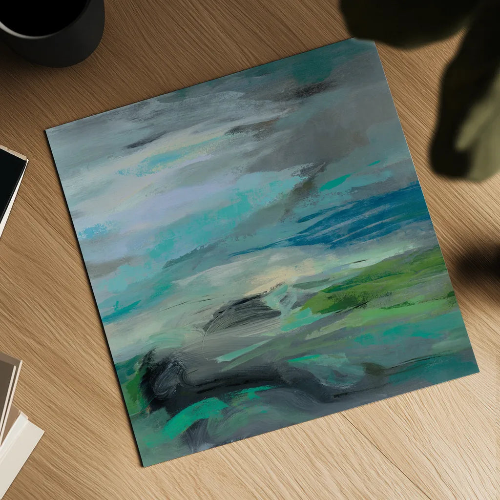 Volcano Edge by Silvia Vassileva. Shown as a detailed flat fine art print, highlighting archival giclee quality. Available as an archival giclee rolled canvas, fine art paper, or poster print. SKU 59950a.