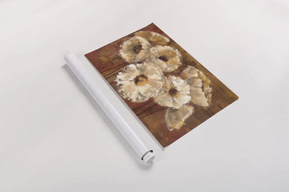 Waltzing Poppies by Silvia Vassileva. shown as a rolled paper print. Available as archival giclee rolled canvas, fine art paper, or poster print. SKU 4100i.