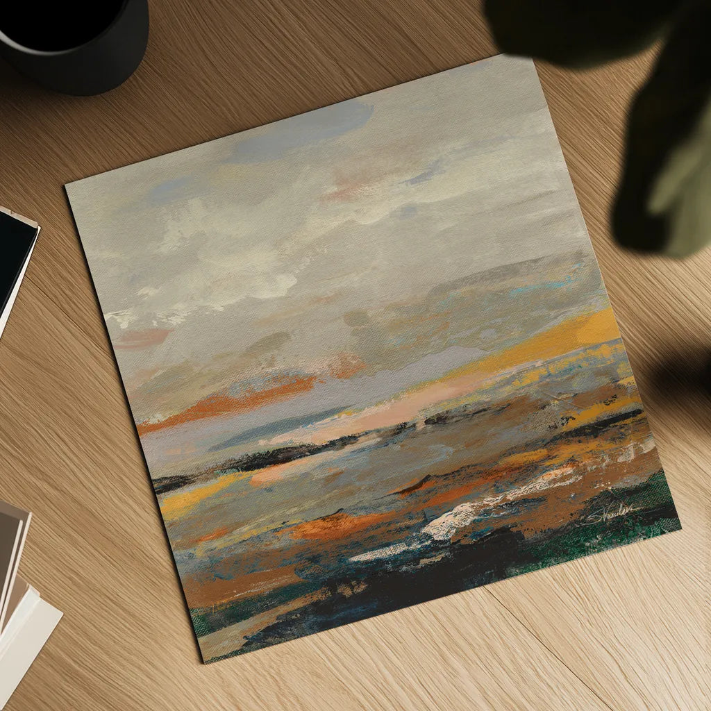 Warm Bay I by Silvia Vassileva. Shown as a detailed flat fine art print, highlighting archival giclee quality. Available as an archival giclee rolled canvas, fine art paper, or poster print. SKU 77079a.