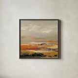 Warm Bay II by Silvia Vassileva. Shown in a sleek black glass frame for a contemporary gallery look. Available as an archival giclee rolled canvas, fine art paper, or poster print. SKU 77080a.