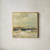 Warm Day by Silvia Vassileva. Shown in a natural wood glass frame for a timeless modern aesthetic. Available as an archival giclee rolled canvas, fine art paper, or poster print. SKU 84819a.