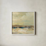 Warm Day by Silvia Vassileva. Shown in a crisp white glass frame for a clean and minimalist style. Available as an archival giclee rolled canvas, fine art paper, or poster print. SKU 84819a.