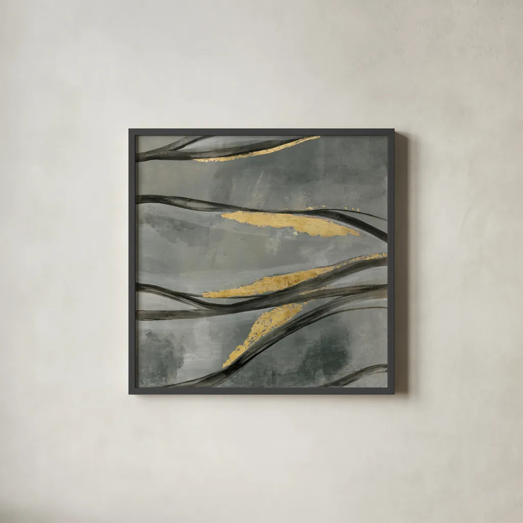 Water Surface by Silvia Vassileva. Shown in a sleek black glass frame for a contemporary gallery look. Available as an archival giclee rolled canvas, fine art paper, or poster print. SKU 85629a.