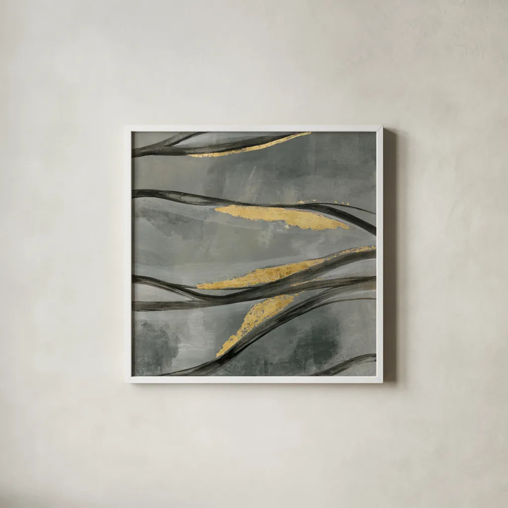 Water Surface by Silvia Vassileva. Shown in a crisp white glass frame for a clean and minimalist style. Available as an archival giclee rolled canvas, fine art paper, or poster print. SKU 85629a.