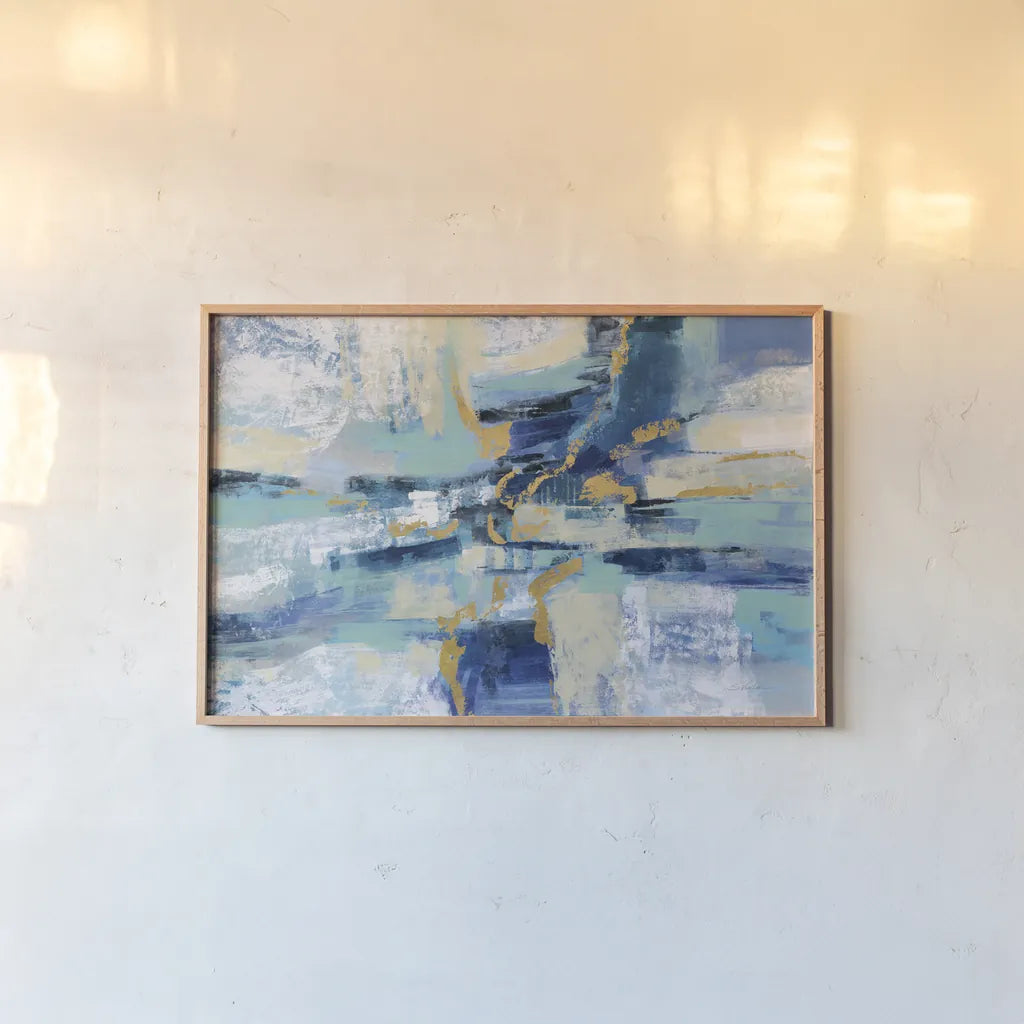 Wave Breaker by Silvia Vassileva. shown as a paper print in a natural frame. Available as a archival giclee rolled canvas, fine art paper, or poster print. SKU 67011i.