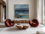 Wave Crop II by Silvia Vassileva. Shown as extra-large giant wall art in a modern living room. Available as an archival giclee rolled canvas, fine art paper, or poster print. SKU 16476a.