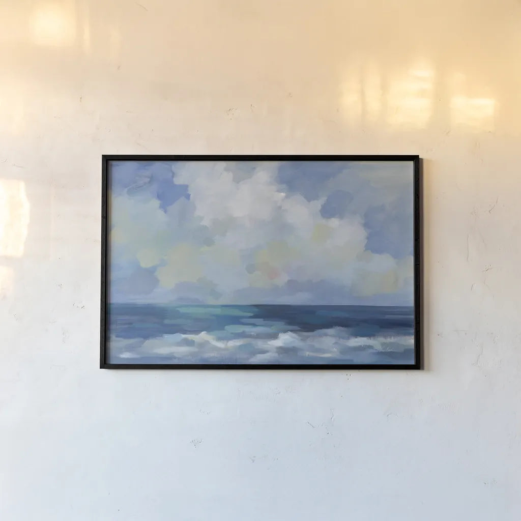 Waves and Clouds by Silvia Vassileva. shown as a paper print in a black flame. Available as a archival giclee rolled canvas, fine art paper, or poster print. SKU 90252i.