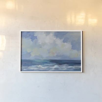 Waves and Clouds by Silvia Vassileva. shown as a paper print in a white frame. Available as a archival giclee rolled canvas, fine art paper, or poster print. SKU 90252i.