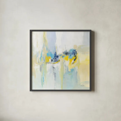 Wheat Field by Silvia Vassileva. Shown in a sleek black glass frame for a contemporary gallery look. Available as an archival giclee rolled canvas, fine art paper, or poster print. SKU 78731a.