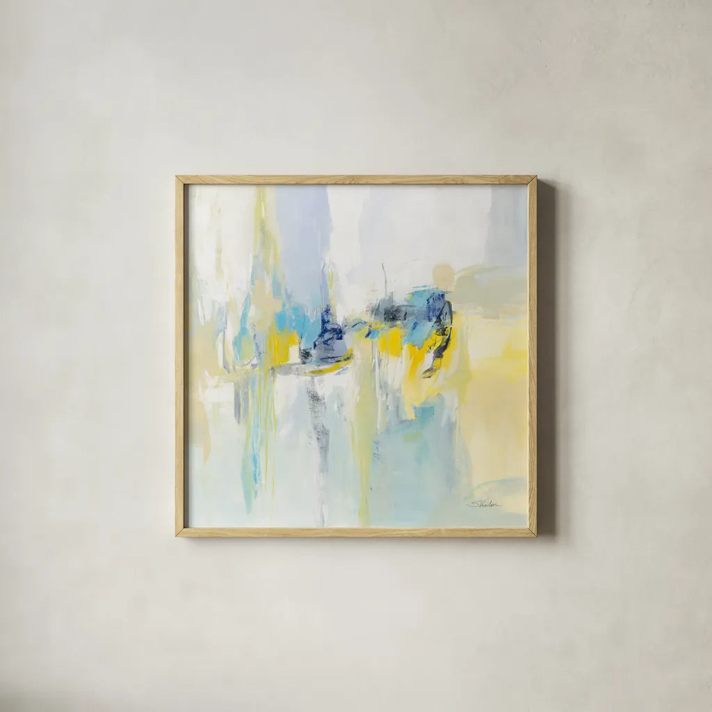 Wheat Field by Silvia Vassileva. Shown in a natural wood glass frame for a timeless modern aesthetic. Available as an archival giclee rolled canvas, fine art paper, or poster print. SKU 78731a.