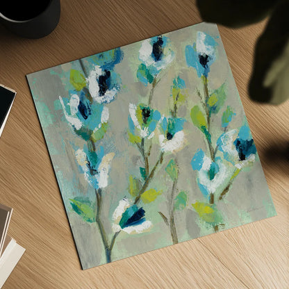 Whimsical Branch I by Silvia Vassileva. Shown as a detailed flat fine art print, highlighting archival giclee quality. Available as an archival giclee rolled canvas, fine art paper, or poster print. SKU 53708a.