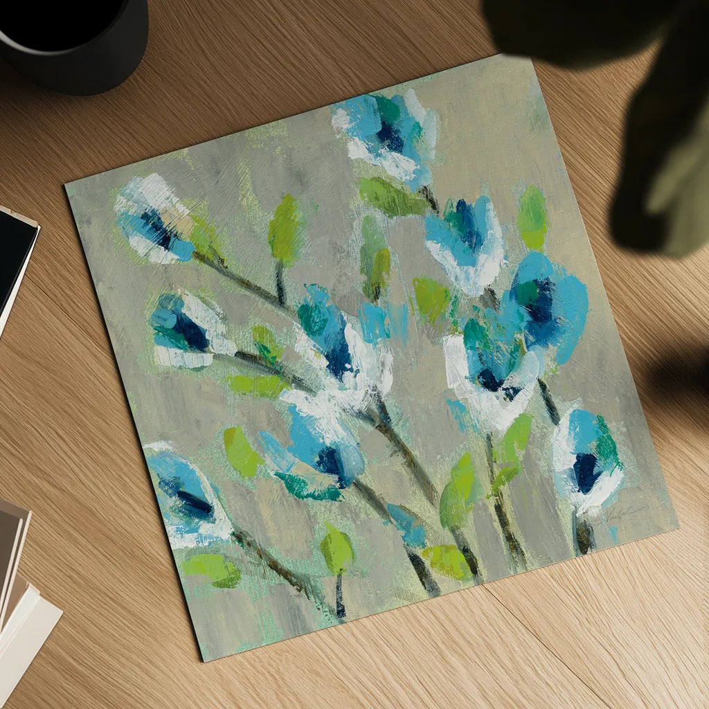 Whimsical Branch II by Silvia Vassileva. Shown as a detailed flat fine art print, highlighting archival giclee quality. Available as an archival giclee rolled canvas, fine art paper, or poster print. SKU 53709a.