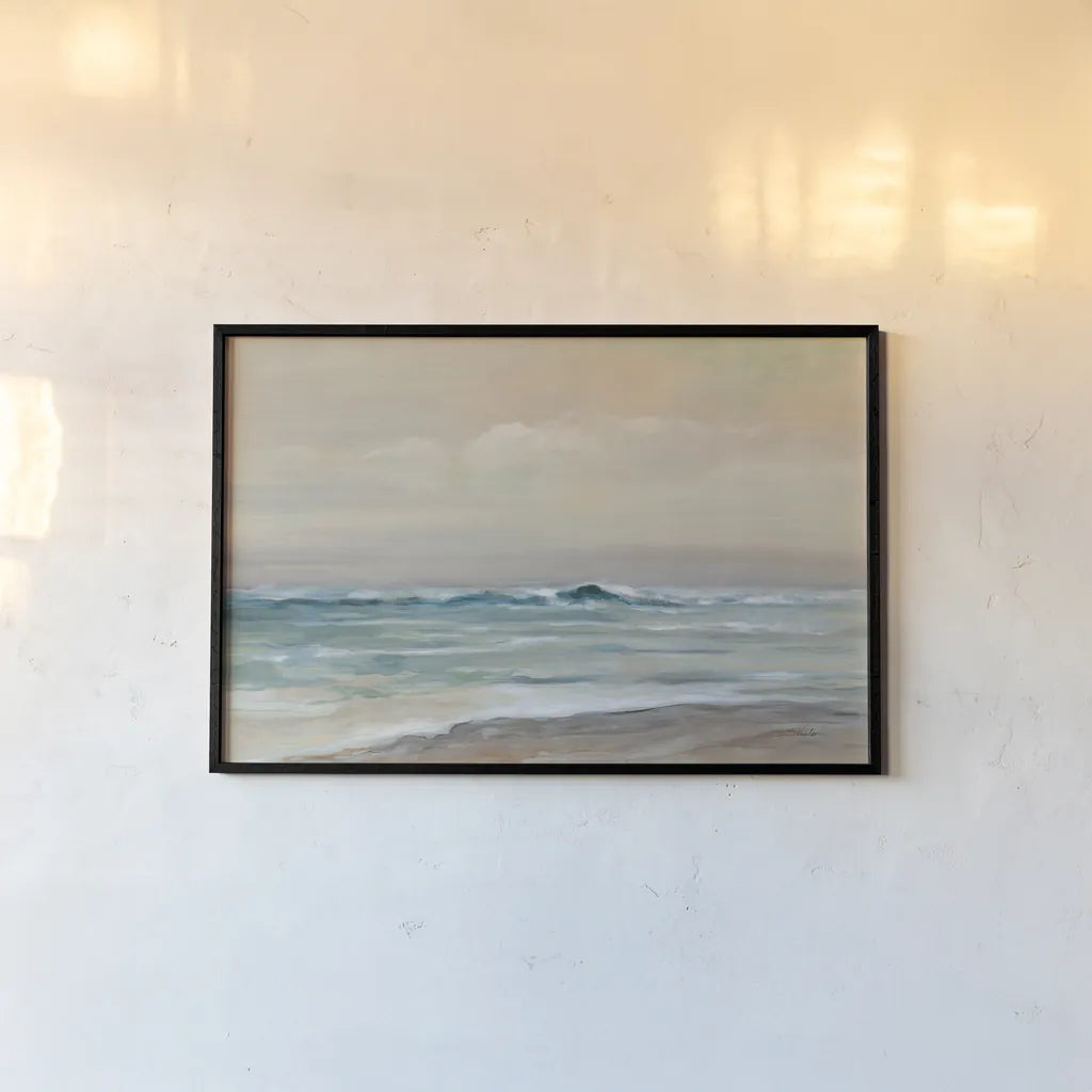 Whispering Ocean Waves by Silvia Vassileva. shown as a paper print in a black flame. Available as a archival giclee rolled canvas, fine art paper, or poster print. SKU 69142i.