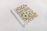 White Gold and Sage Floral by Silvia Vassileva. shown as a rolled paper print. Available as archival giclee rolled canvas, fine art paper, or poster print. SKU 70504i.