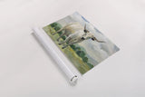 White Longhorn Cow by Silvia Vassileva. shown as a rolled paper print. Available as archival giclee rolled canvas, fine art paper, or poster print. SKU 84273i.