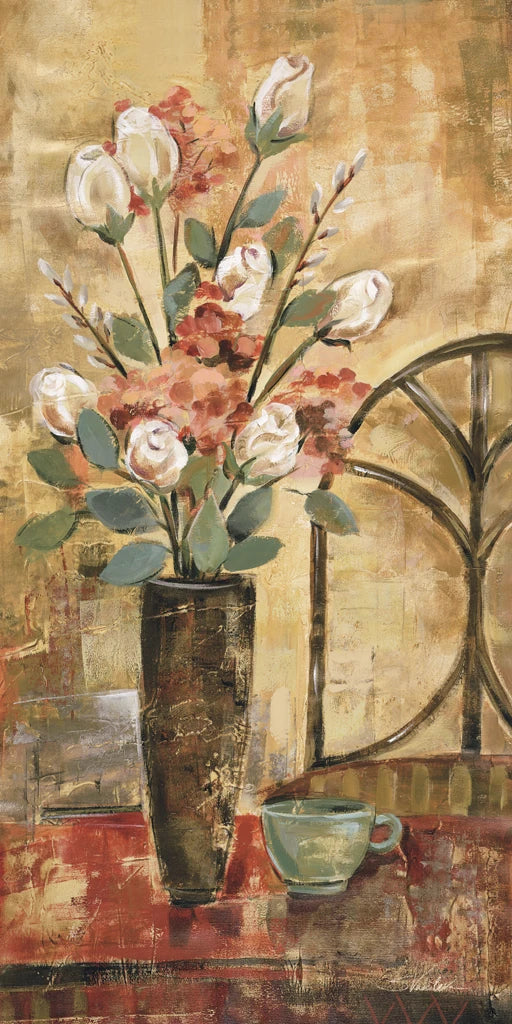 White Roses and Celadon Cup by Silvia Vassileva
