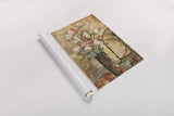 White Roses and Celadon Cup Crop by Silvia Vassileva. shown as a rolled paper print. Available as archival giclee rolled canvas, fine art paper, or poster print. SKU 9551h.