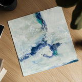 White and Blue by Silvia Vassileva. Shown as a detailed flat fine art print, highlighting archival giclee quality. Available as an archival giclee rolled canvas, fine art paper, or poster print. SKU 26345a.