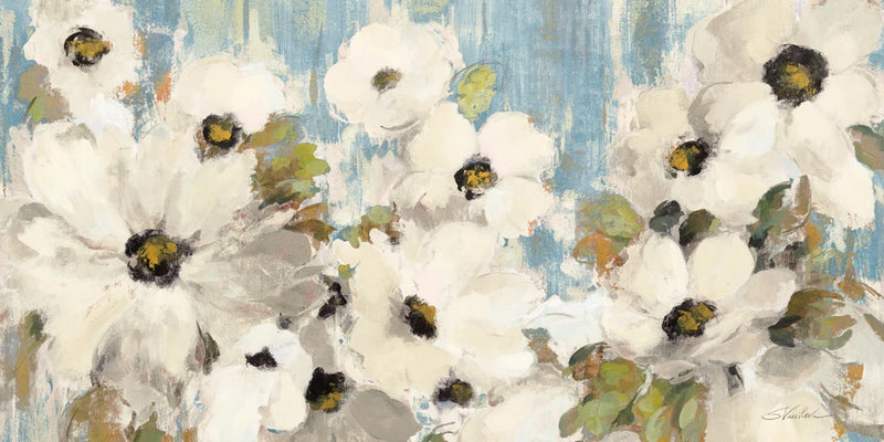 White and Green Bloom Slate Crop by Silvia Vassileva