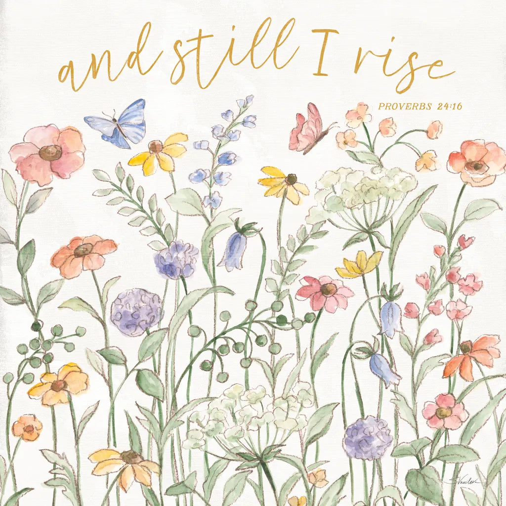 Wild Bloom III Religious by Silvia Vassileva. SKU 99218a. Archival Giclee Fine art print for wall decor.