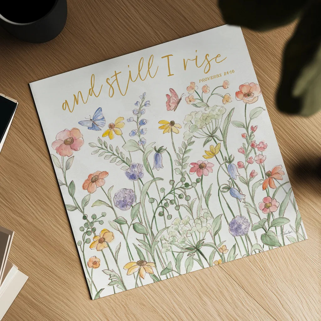 Wild Bloom III Religious by Silvia Vassileva. Shown as a detailed flat fine art print, highlighting archival giclee quality. Available as an archival giclee rolled canvas, fine art paper, or poster print. SKU 99218a.