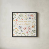 Wild Blooms VI by Silvia Vassileva. Shown in a sleek black glass frame for a contemporary gallery look. Available as an archival giclee rolled canvas, fine art paper, or poster print. SKU 98869a.
