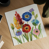 Wild Garden I by Silvia Vassileva. Shown as a detailed flat fine art print, highlighting archival giclee quality. Available as an archival giclee rolled canvas, fine art paper, or poster print. SKU 30152a.