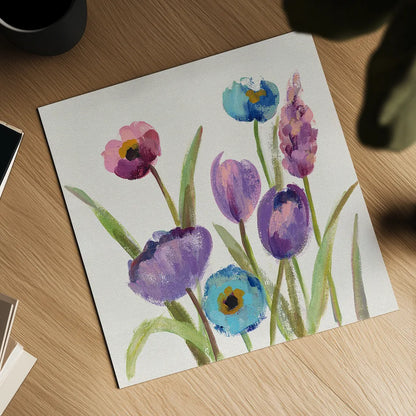 Wild Garden II by Silvia Vassileva. Shown as a detailed flat fine art print, highlighting archival giclee quality. Available as an archival giclee rolled canvas, fine art paper, or poster print. SKU 30153a.