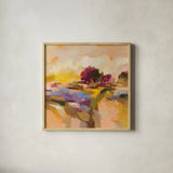 Wildflower Bloom II by Silvia Vassileva. Shown in a natural wood glass frame for a timeless modern aesthetic. Available as an archival giclee rolled canvas, fine art paper, or poster print. SKU 90330a.