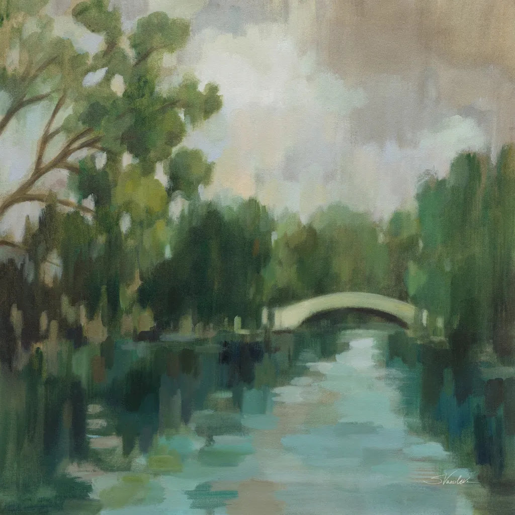 Willows by the Bridge by Silvia Vassileva. SKU 100284a. Archival Giclee Fine art print for wall decor.