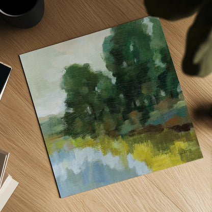 Willows by the Pond II by Silvia Vassileva. Shown as a detailed flat fine art print, highlighting archival giclee quality. Available as an archival giclee rolled canvas, fine art paper, or poster print. SKU 88694a.